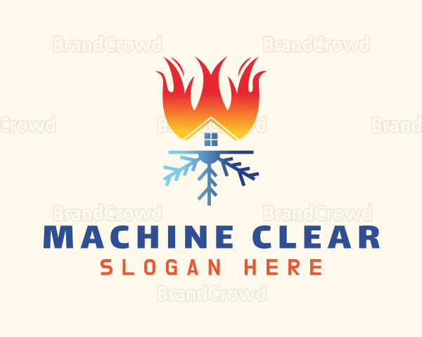 Home Flame Snowflake Logo