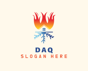 Industry - Home Flame Snowflake logo design