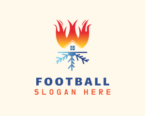 Hot - Home Flame Snowflake logo design