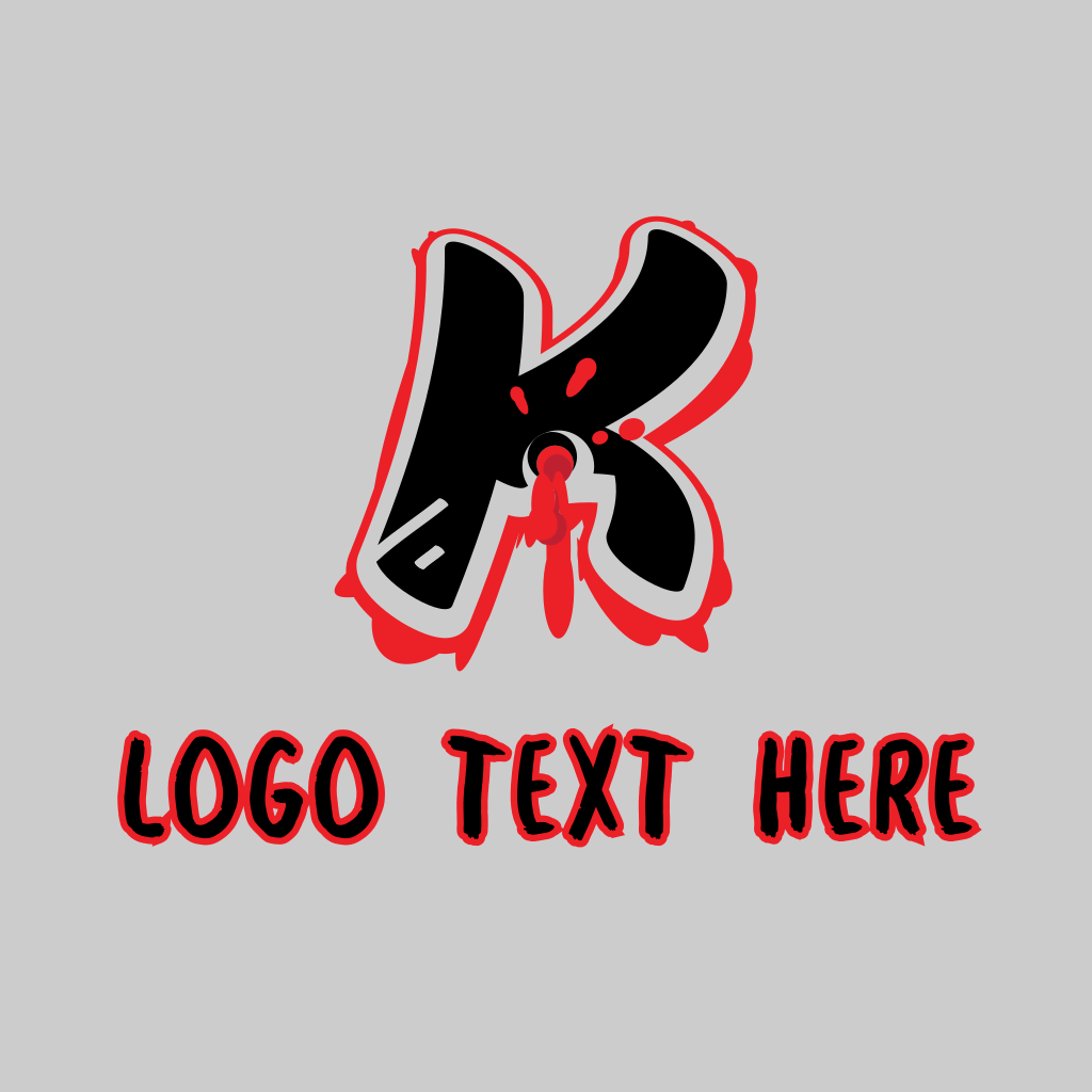 Splatter Graffiti Letter K Logo | BrandCrowd Logo Maker