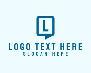 Speech Bubble - Mobile Chat Box logo design