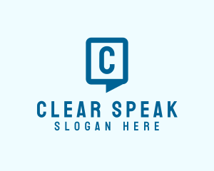 Speak - Mobile Chat Box logo design