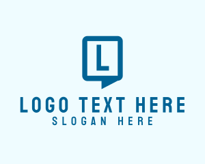 Message - Mobile Chat Box logo design