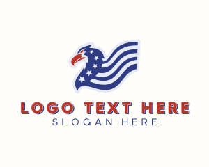 Usa - Patriotic Stars Eagle logo design