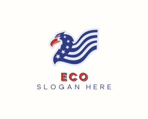 Patriotic Stars Eagle Logo