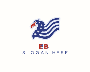 Veteran - Patriotic Stars Eagle logo design