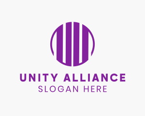 Union - Circle Bars Letter U logo design