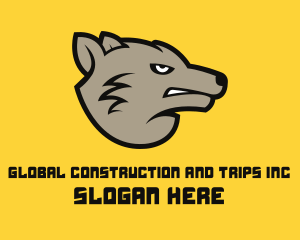 Vet - Angry Grey Wolf logo design
