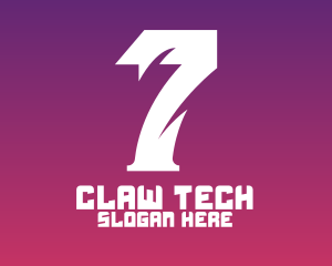 Claw - Slash Number 7 logo design