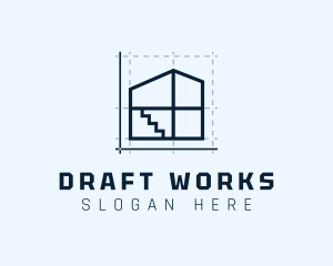Draft - House Draft Architecture logo design