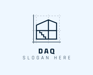 Structure - House Draft Architecture logo design
