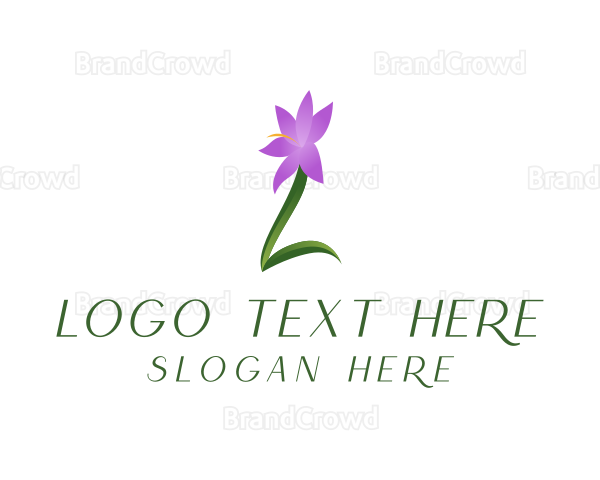 Natural Flower Letter L Logo
