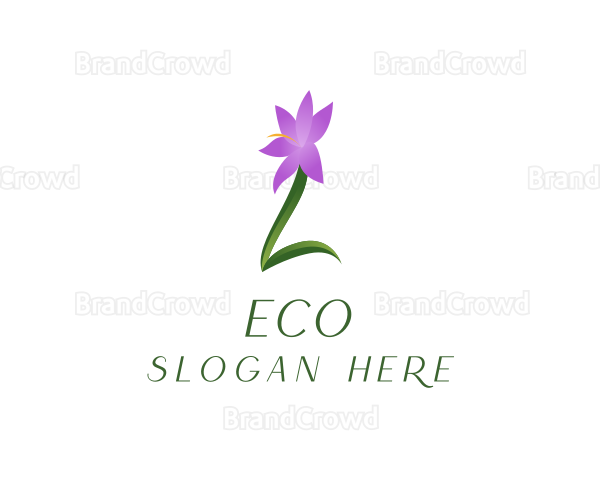 Natural Flower Letter L Logo
