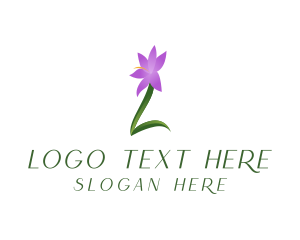 Vegan - Natural Flower Letter L logo design