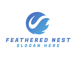 Feather Leaf Spa logo design