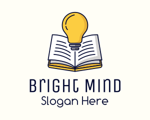 Light Bulb Book logo design