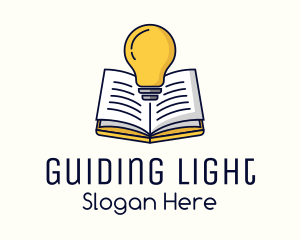 Light Bulb Book logo design