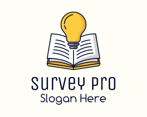 Survey - Light Bulb Book logo design