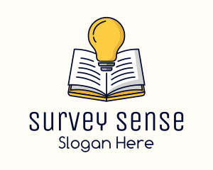 Survey - Light Bulb Book logo design