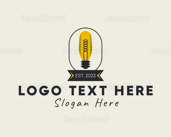 Light Bulb Electricity Logo