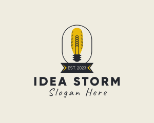 Light Bulb Electricity logo design