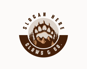 Paw Print Wildlife Nature logo design