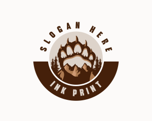 Paw Print Wildlife Nature logo design