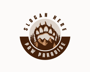 Paw Print Wildlife Nature logo design