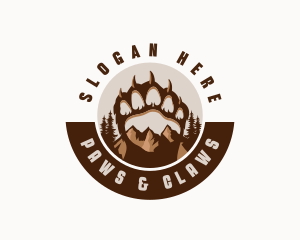 Paw Print Wildlife Nature logo design