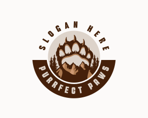 Paw Print Wildlife Nature logo design