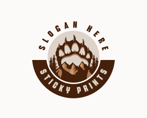 Paw Print Wildlife Nature logo design