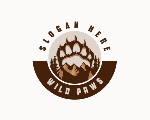 Paw Print Wildlife Nature logo design