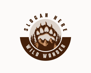 Paw Print Wildlife Nature logo design