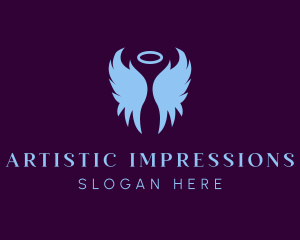 Angel Wings Halo logo design