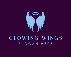 Angel Wings Halo logo design