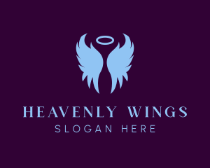 Angel - Angel Wings Halo logo design