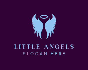 Angel Wings Halo logo design