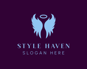 Souvenir Shop - Angel Wings Halo logo design