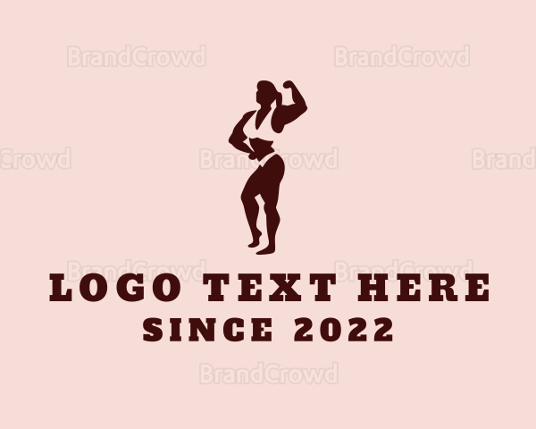 Woman Fitness Physique Logo