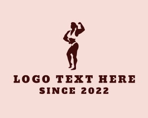 Weightlifting - Woman Fitness Physique logo design