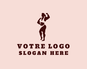 Woman Fitness Physique  Logo