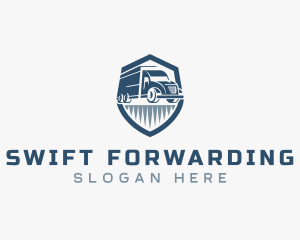 Forwarding Truck Shield logo design