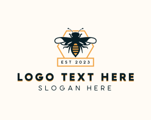 Insect - Beekeeper Honey Bee logo design