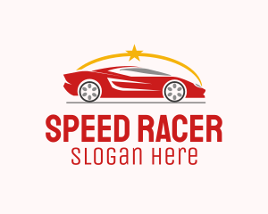 Car Service - Race Car Star logo design