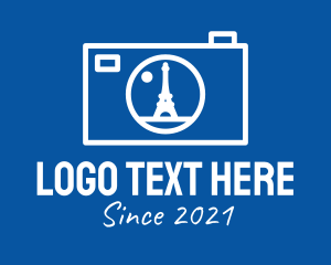 Photo Studio - Paris Camera Outline logo design