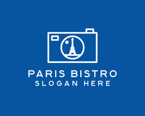 Paris Camera Outline  logo design