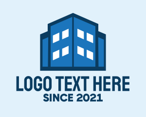 Office Space - Blue Building Tower logo design