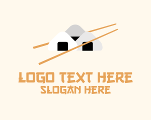 Sushi Train - Japanese Onigiri Meal logo design