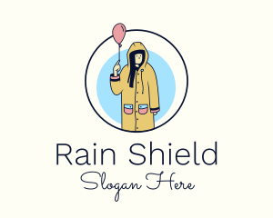 Raincoat - Balloon Raincoat Woman logo design