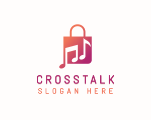 Shopping - Music Retail Bag logo design